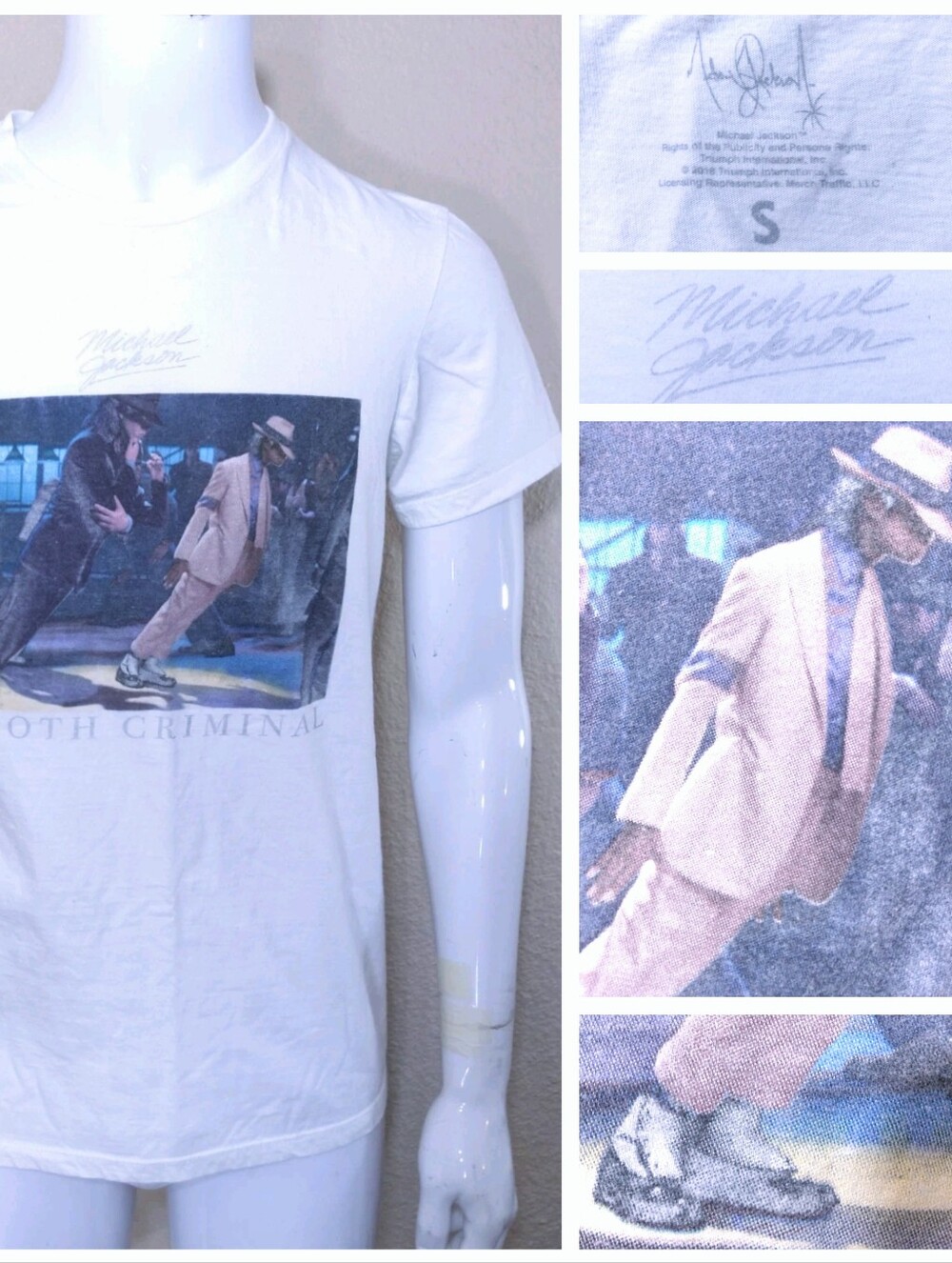 MICHAEL JACKSON Smooth Criminal T Shirt XL 2018 Music Video Art RETRO Movie BAD